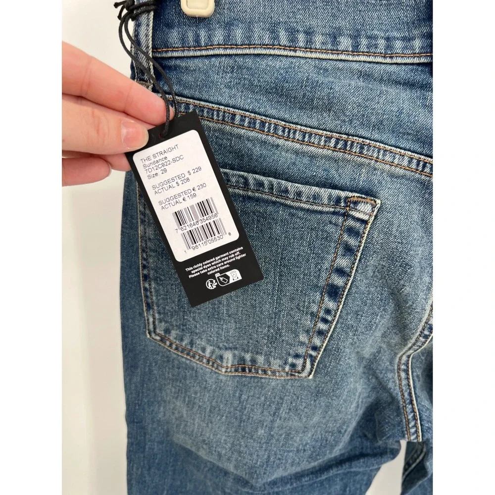 7 For All Mankind The Straight Jeans Sundance Blue 7D12C922-SDC Size 29 NWT